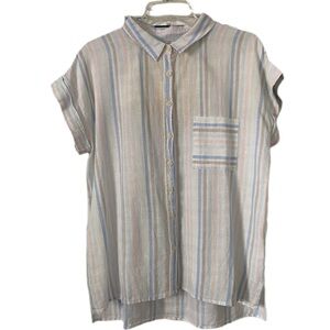 Per Se Multicolor Striped Top